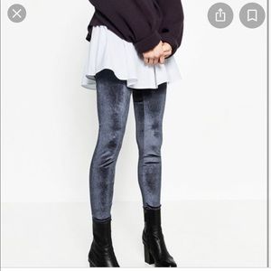 Zara velour leggings